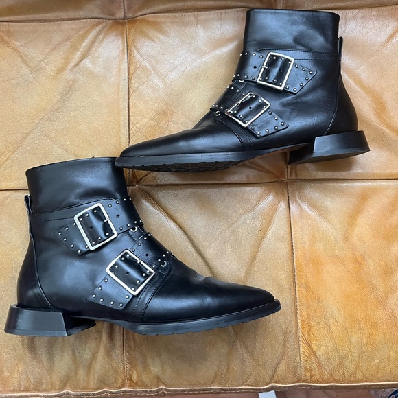 Mattia Capezzani Leather Pointed Toe Stud Ankle Winter Boots Lightly worn - Picture 4 of 10